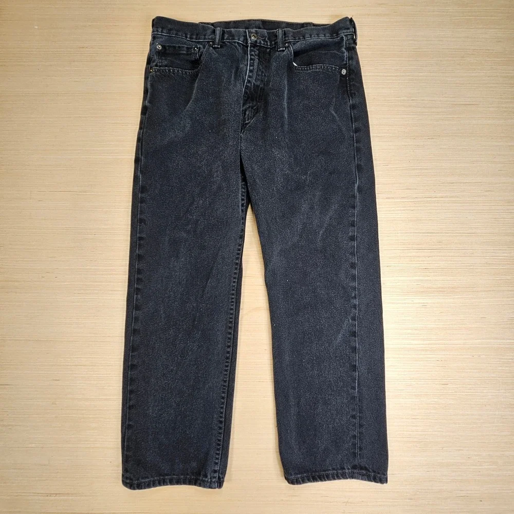 Lot of 2 Levis 505 Jeans Mens 38x30 Fit 36x28 Black Regular Fit Straight Leg